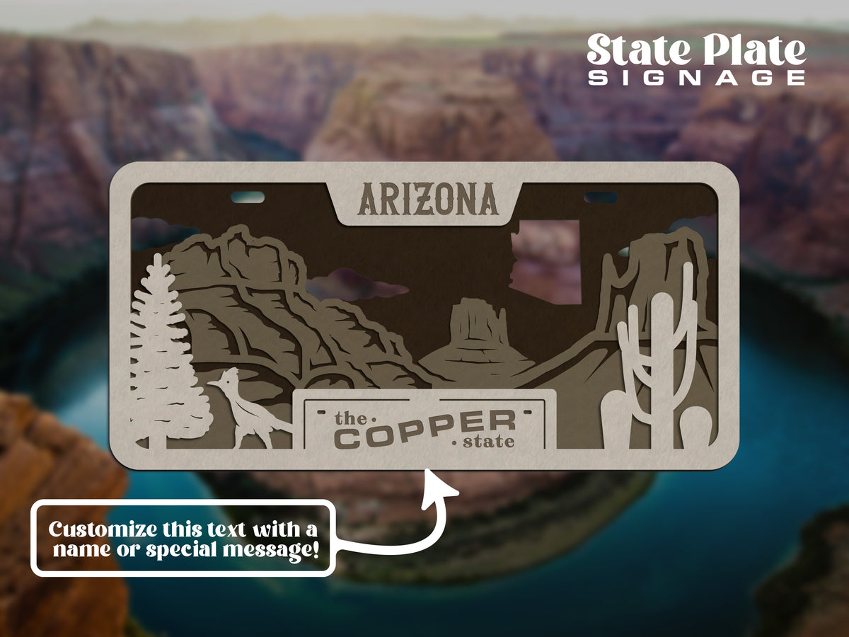 State License Plate Wall Decor