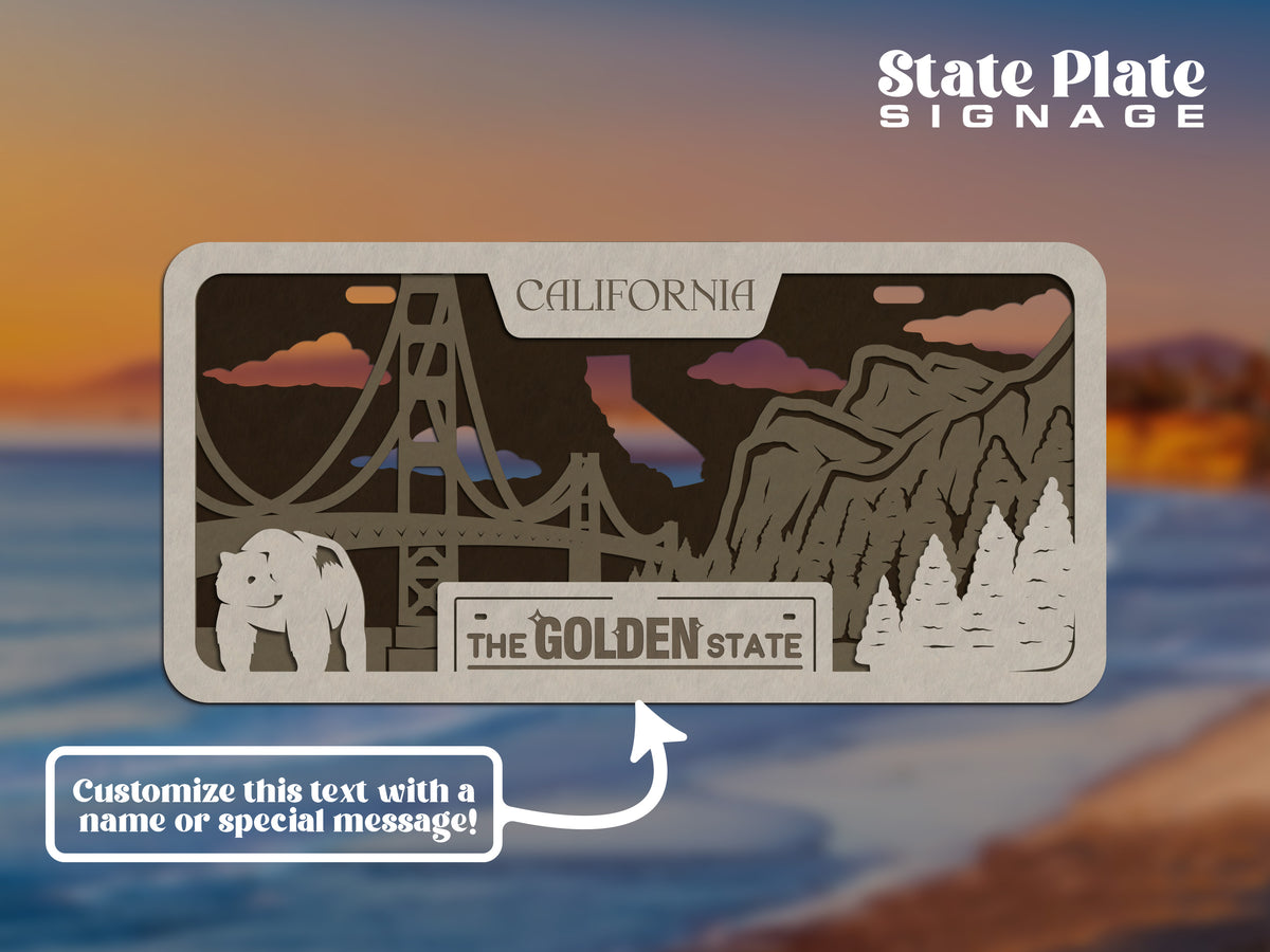 State License Plate Wall Decor
