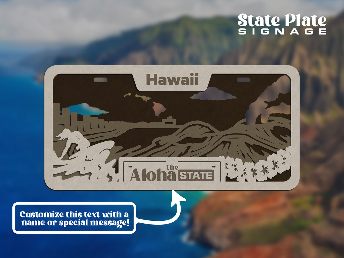 State License Plate Wall Decor