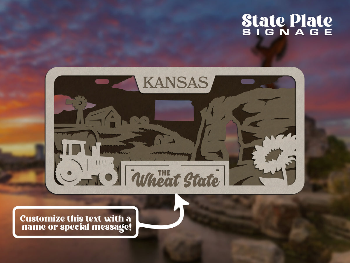 State License Plate Wall Decor