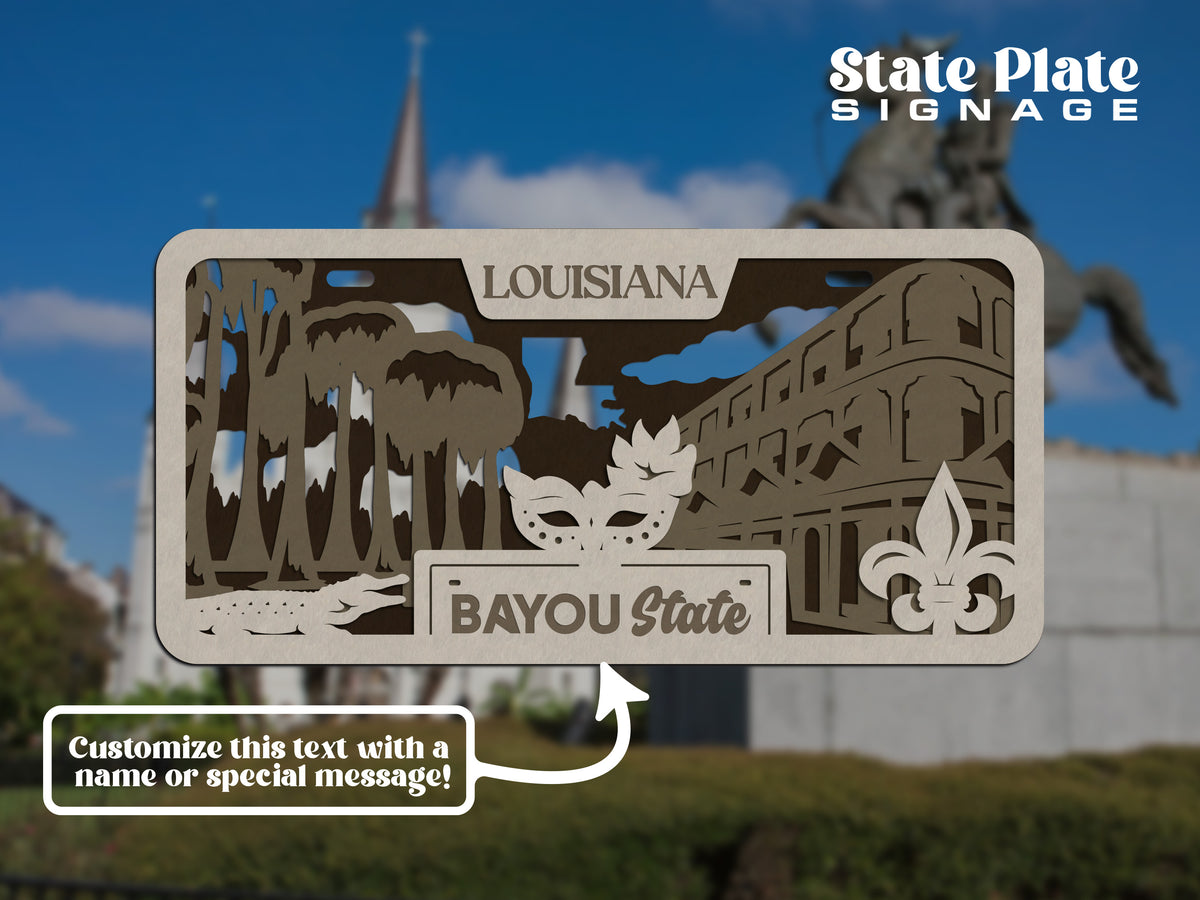 State License Plate Wall Decor