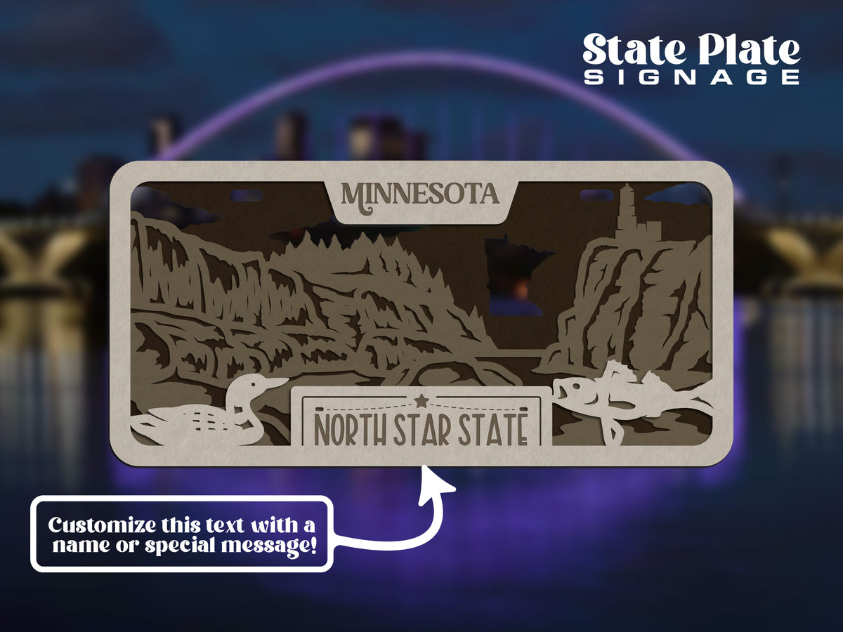 State License Plate Wall Decor