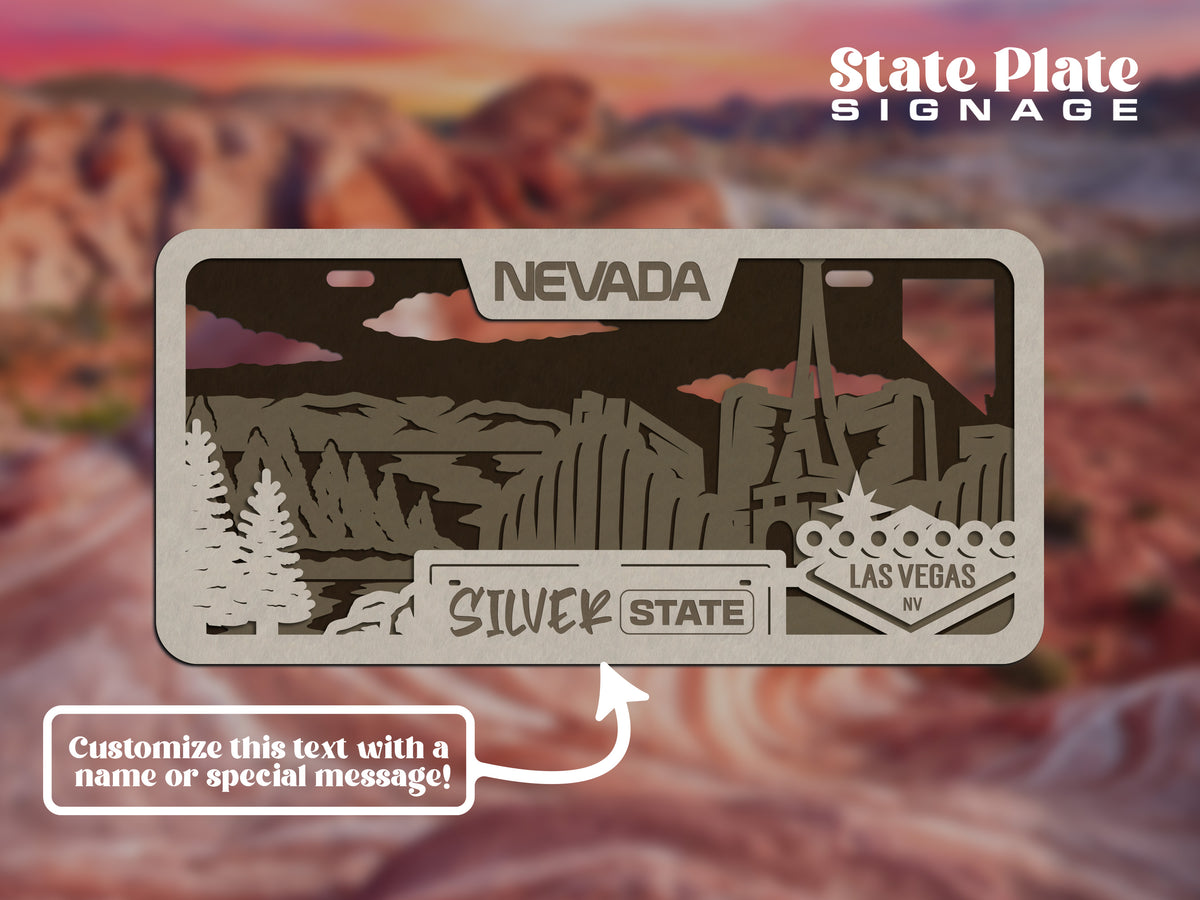 State License Plate Wall Decor