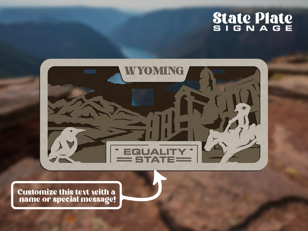 State License Plate Wall Decor