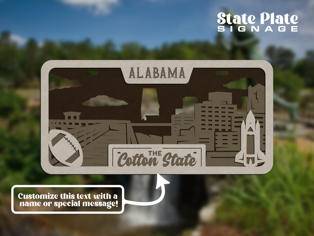 State License Plate Wall Decor