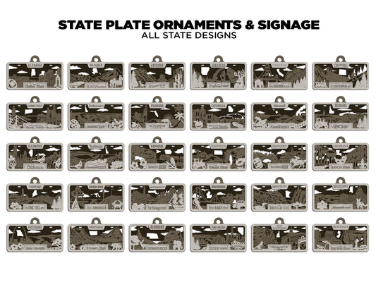 State License Plate Ornament