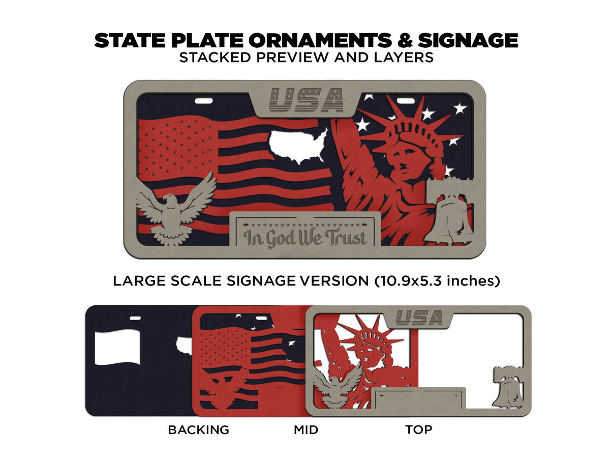 State License Plate Wall Decor
