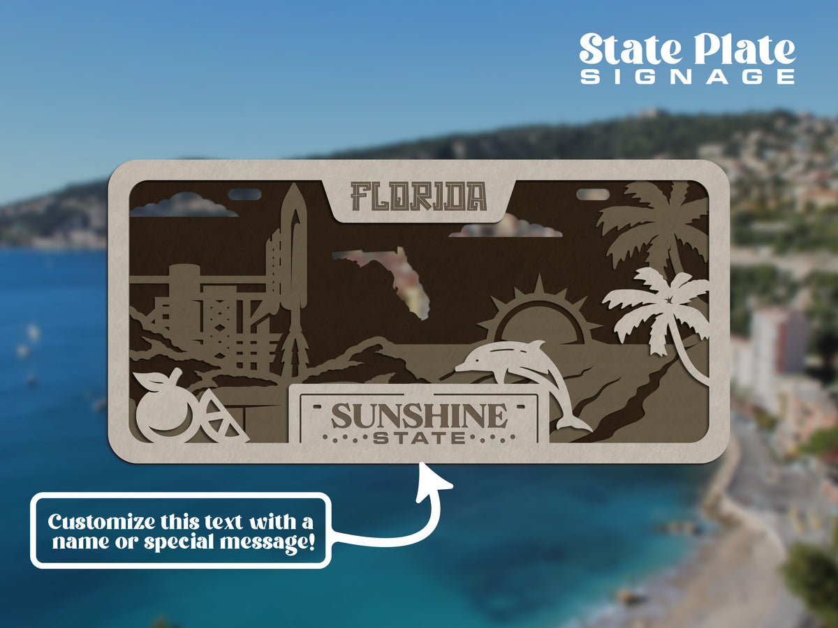 State License Plate Wall Decor