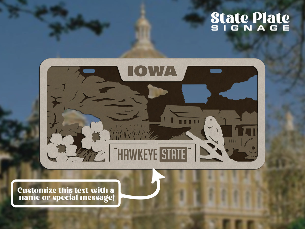 State License Plate Wall Decor
