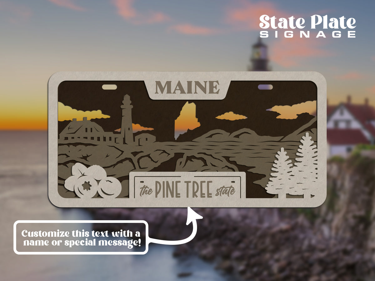 State License Plate Wall Decor