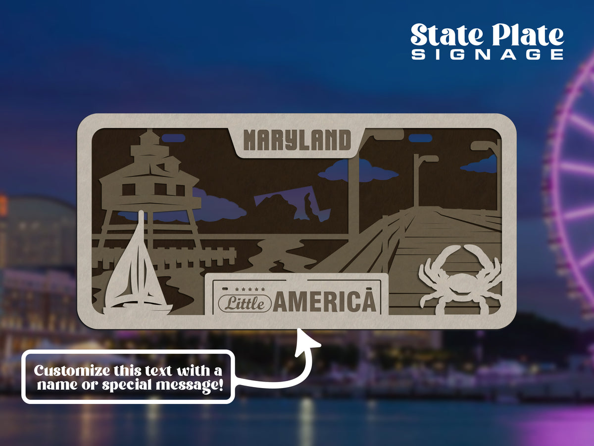 State License Plate Wall Decor