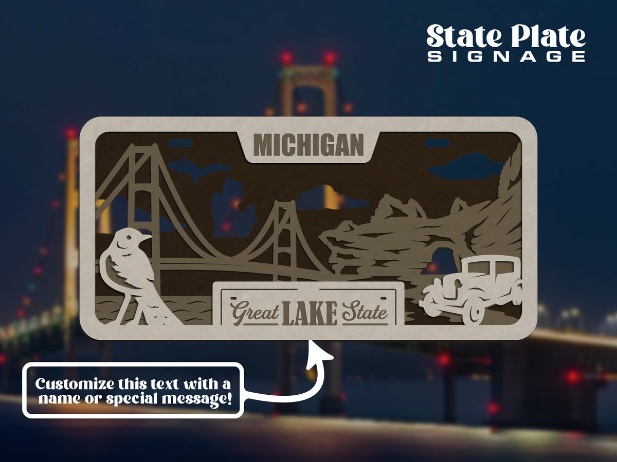 State License Plate Wall Decor