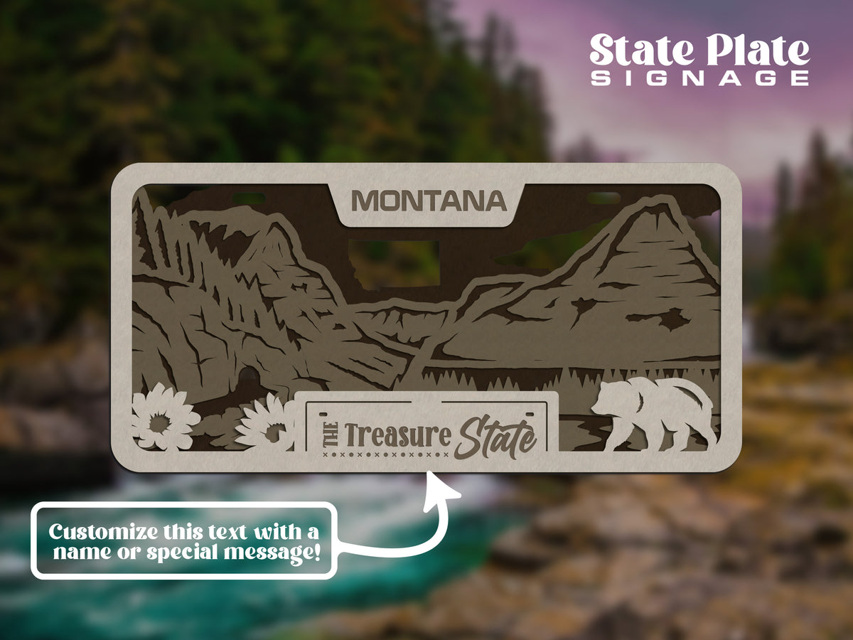 State License Plate Wall Decor