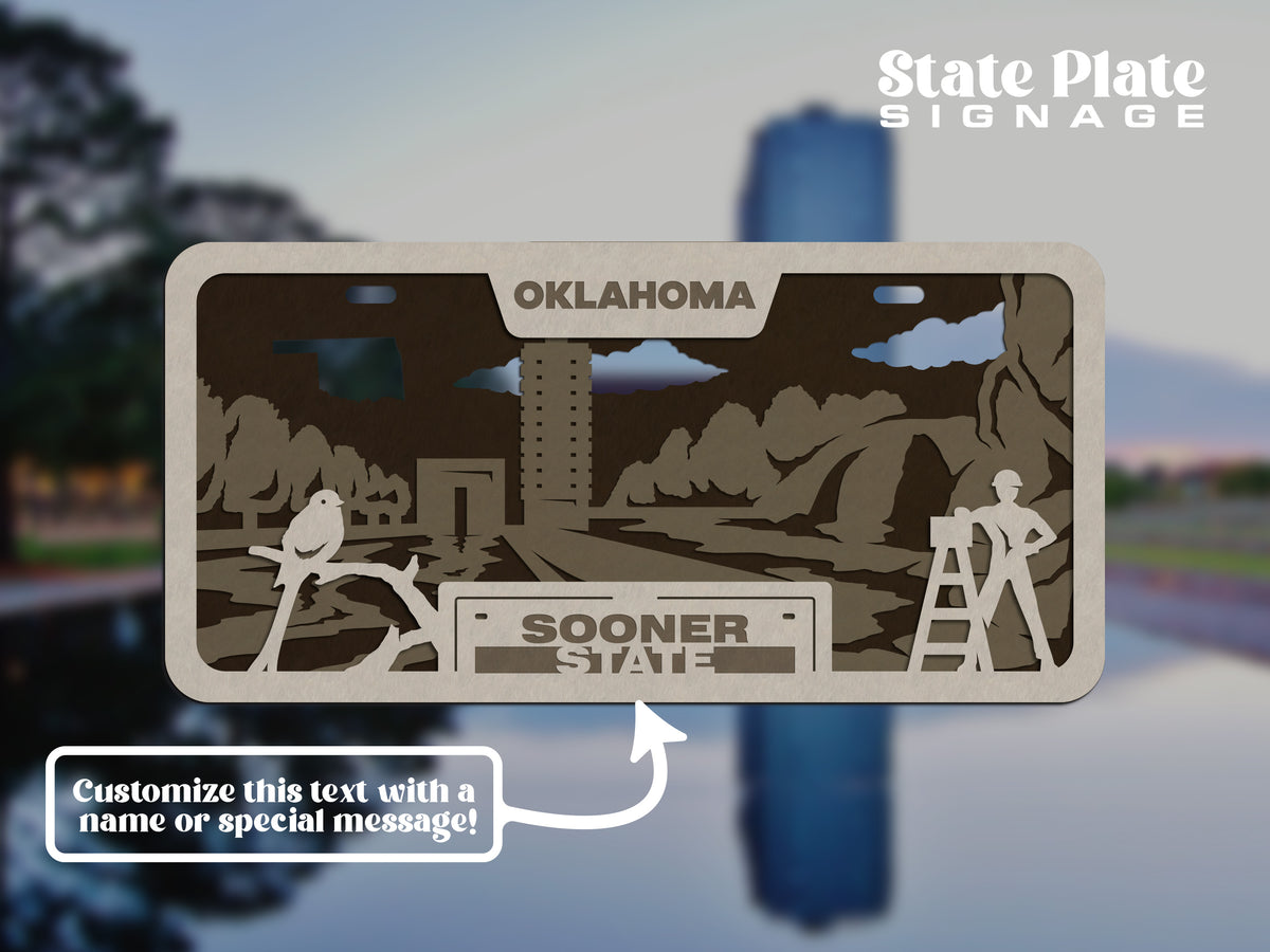 State License Plate Wall Decor