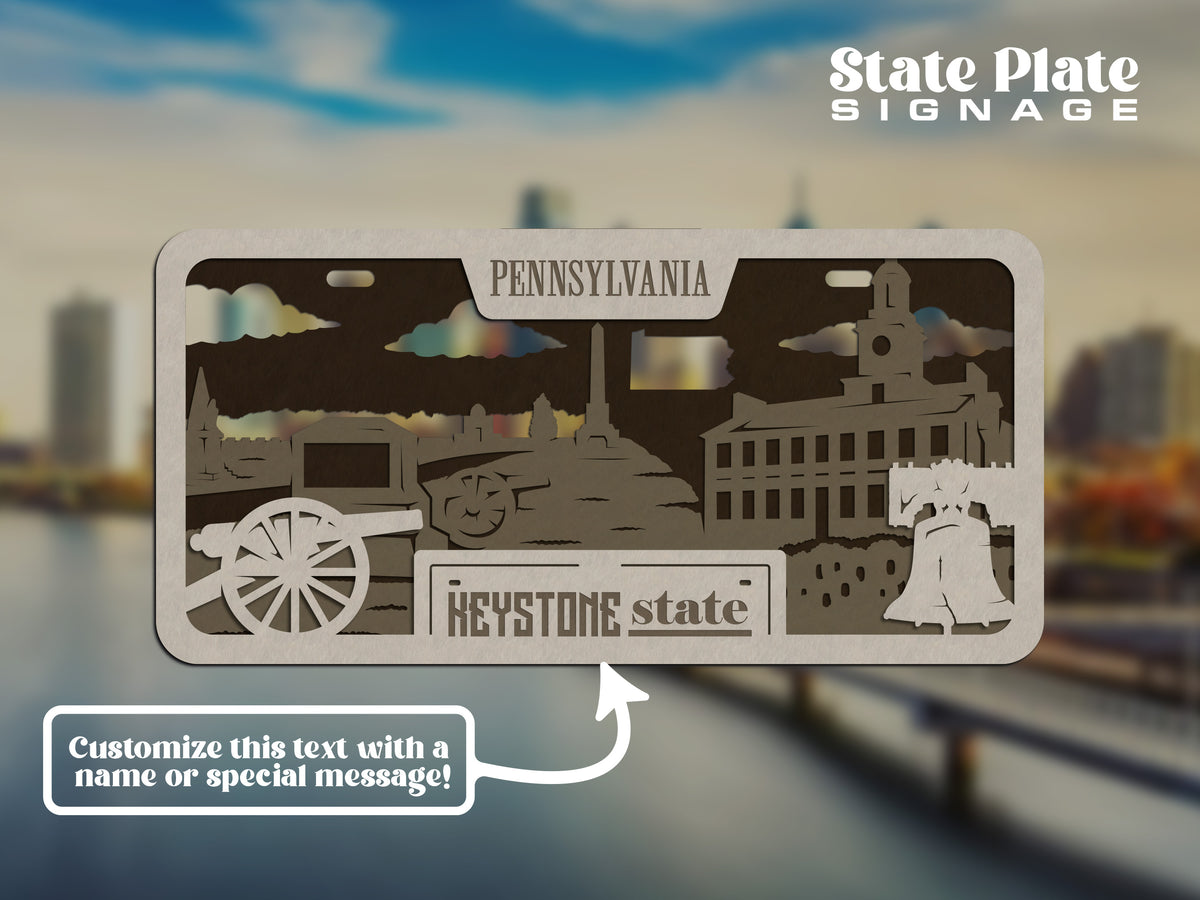 State License Plate Wall Decor