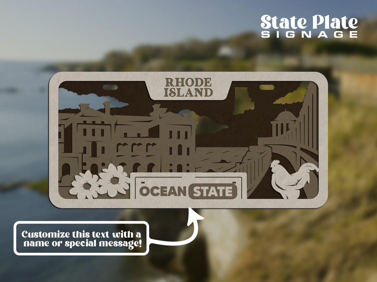 State License Plate Wall Decor