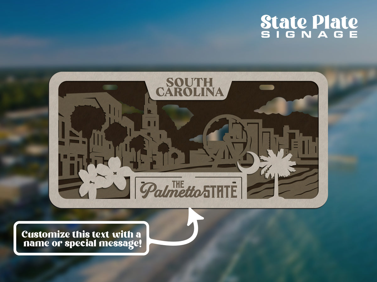 State License Plate Wall Decor