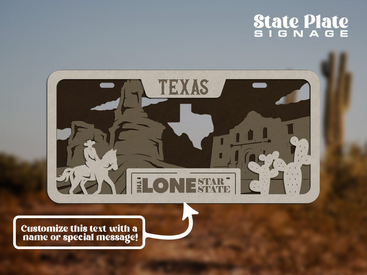 State License Plate Wall Decor