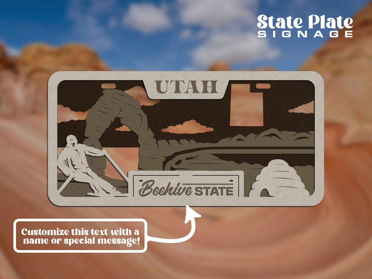State License Plate Wall Decor