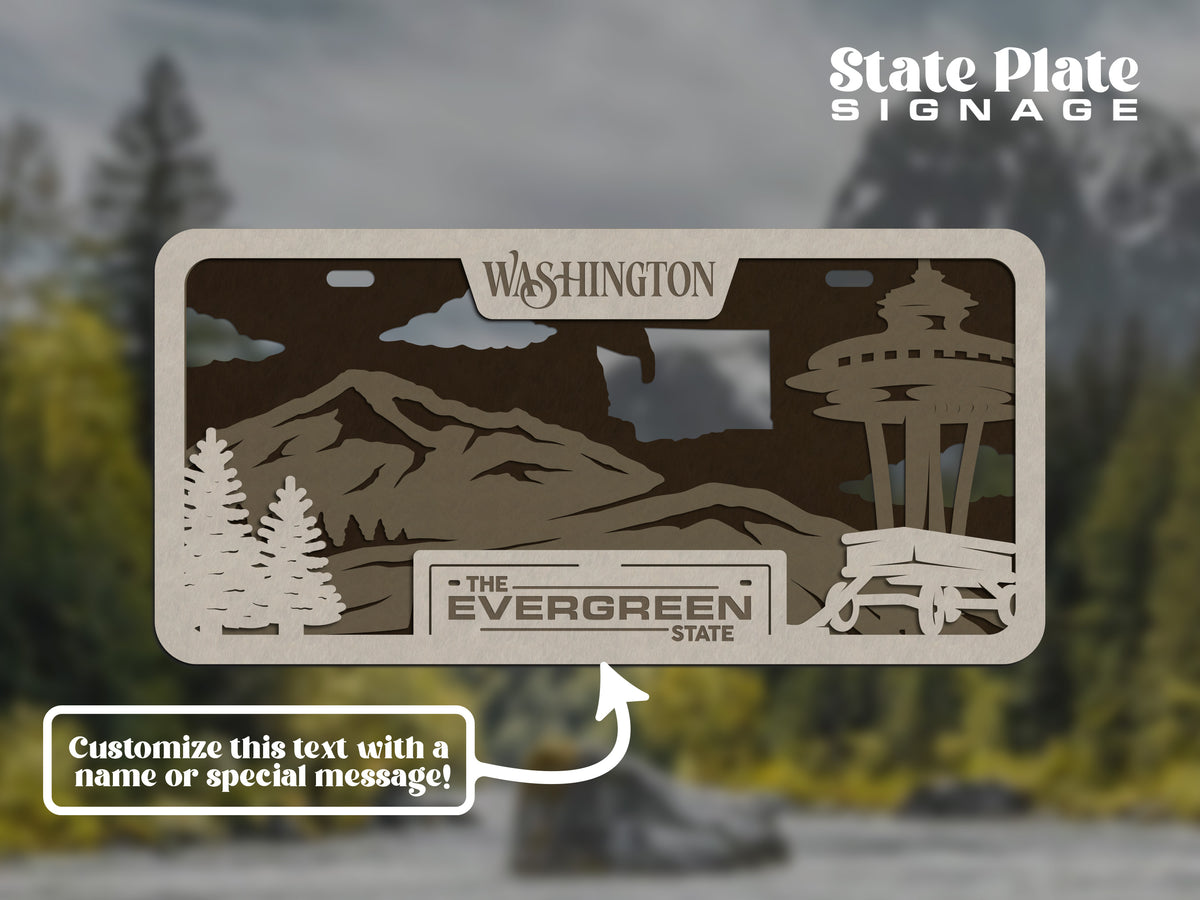 State License Plate Wall Decor