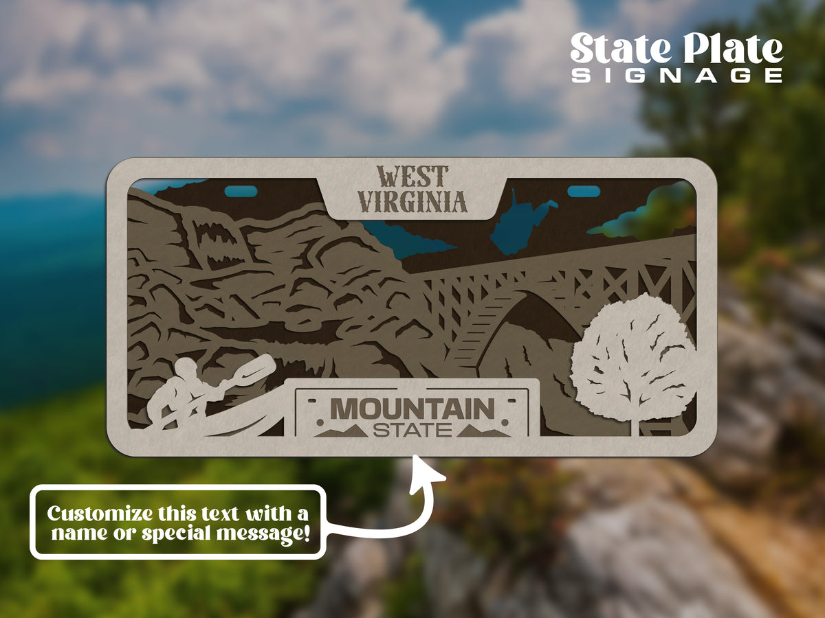 State License Plate Wall Decor
