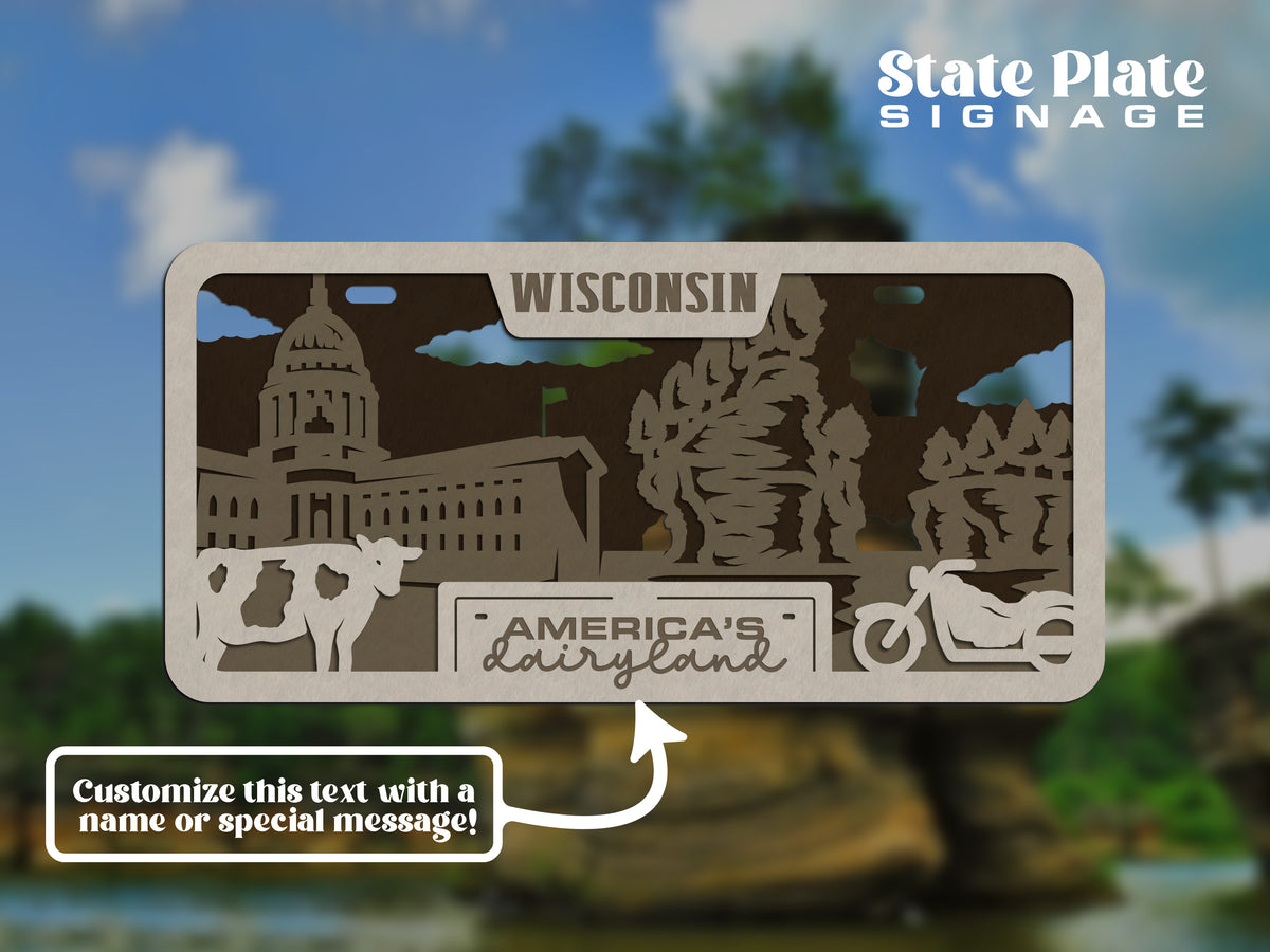 State License Plate Wall Decor